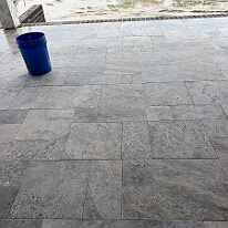 IMG_1078 The front porch done in Travertine tile.