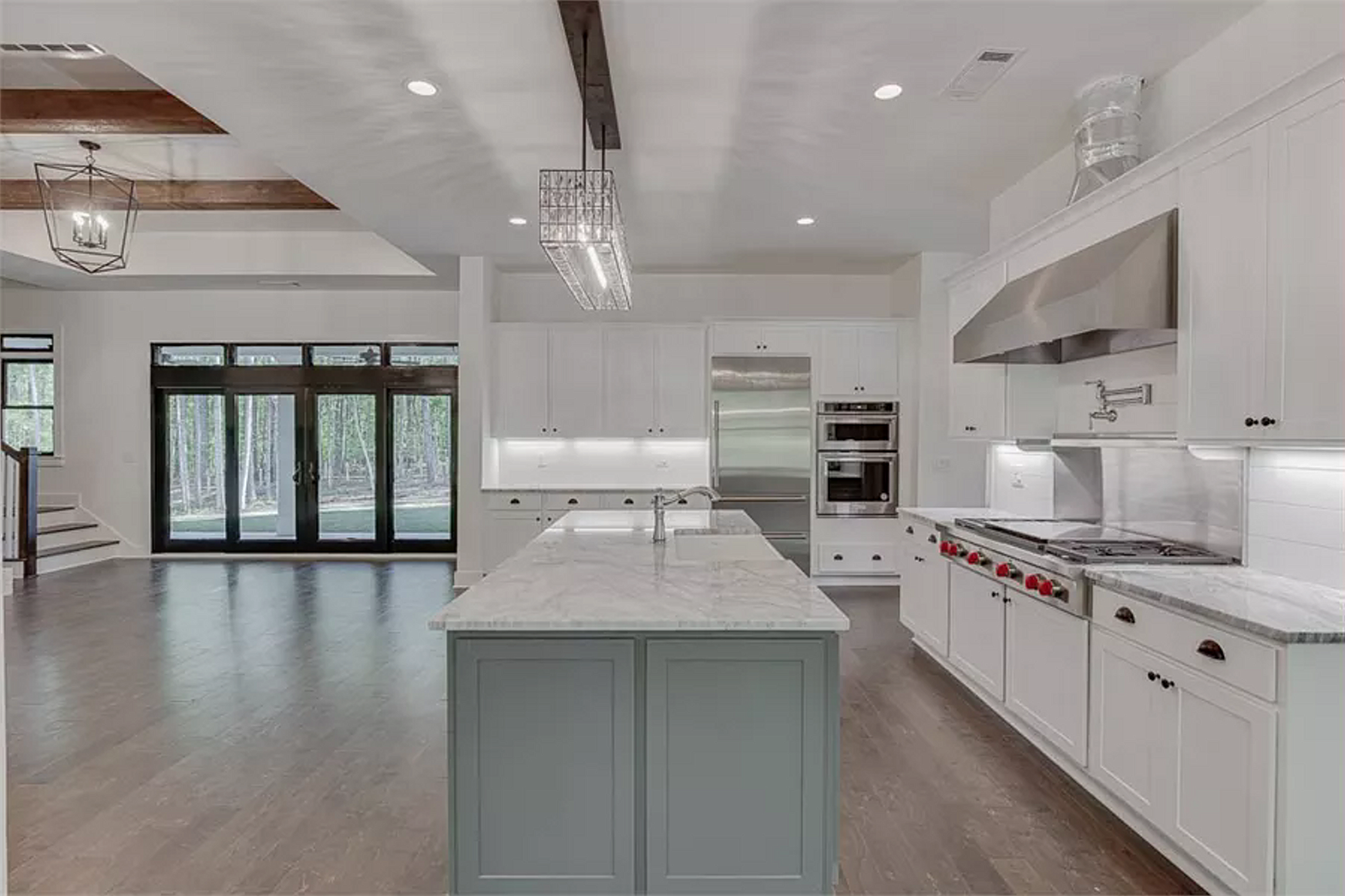 Kitchen Living Room-a1 Kitchen - looking at Back Doors
