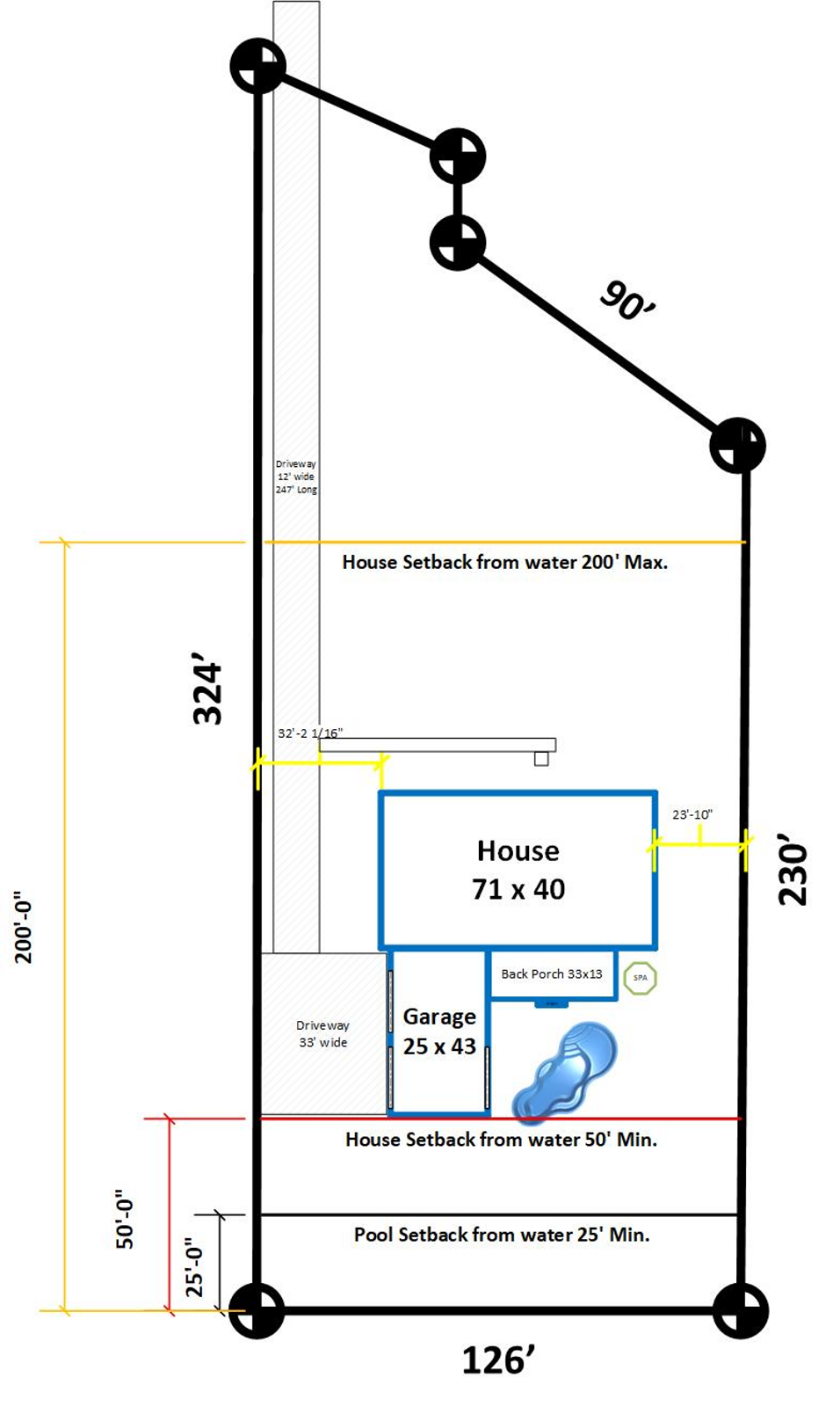 Plcement_House4a med pool Setbacks