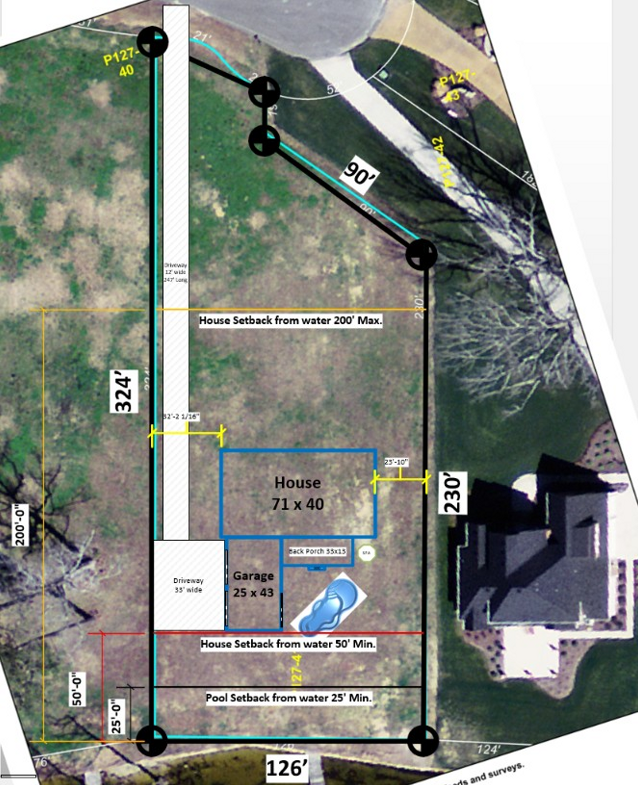 Plcement_House4c med pool Placement - House on Lot