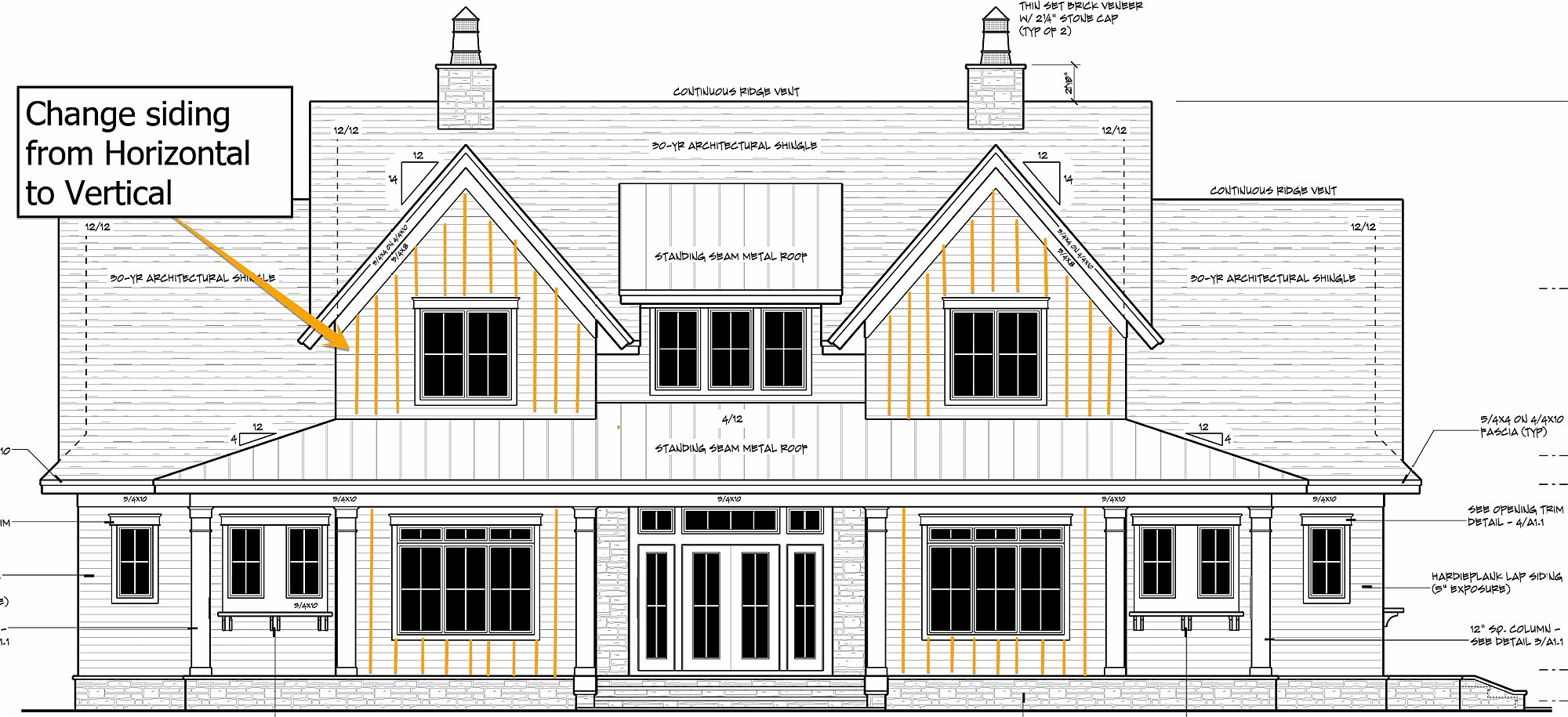 Sidingv1 Front - From Plans